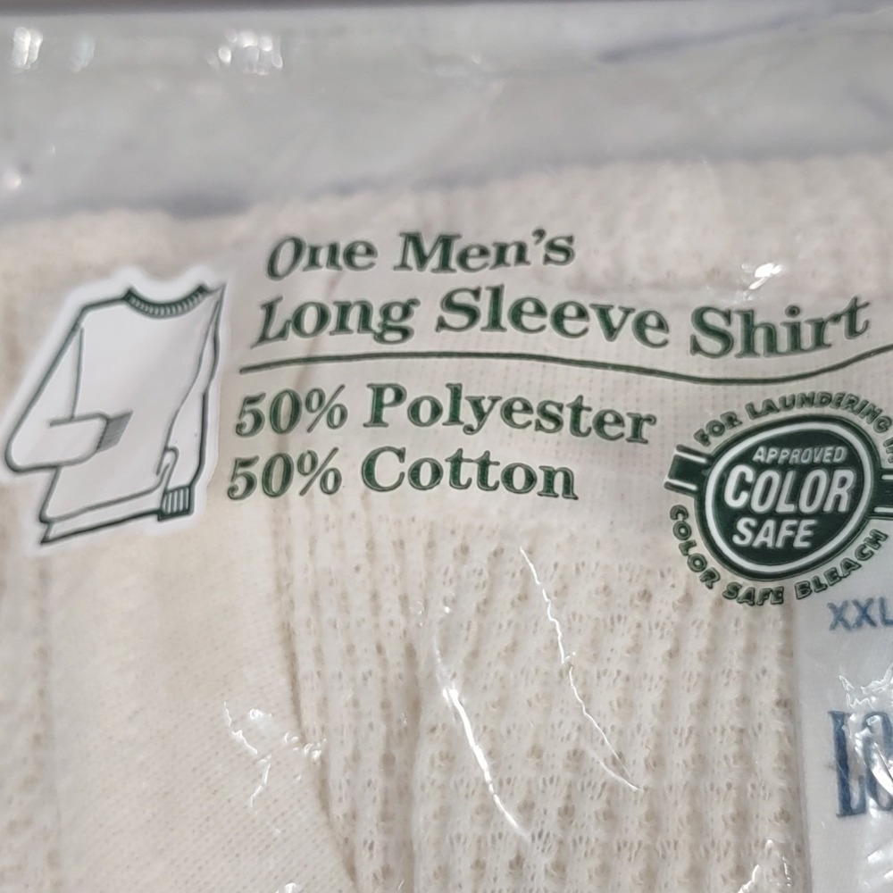 J.E. Morgan Mens Original Long Johns Thermals LONG SLEEVE SHIRT Size XXL NEW NOS - Picture 3 of 5